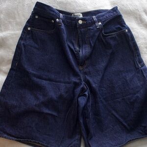 AGOLDE Casual Dark Blue Denim Shorts